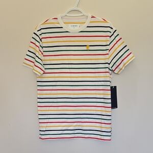 Hudson’s Bay Stripes Unisex XS Women’s Medium Cotton Crewneck Striped T-shirt